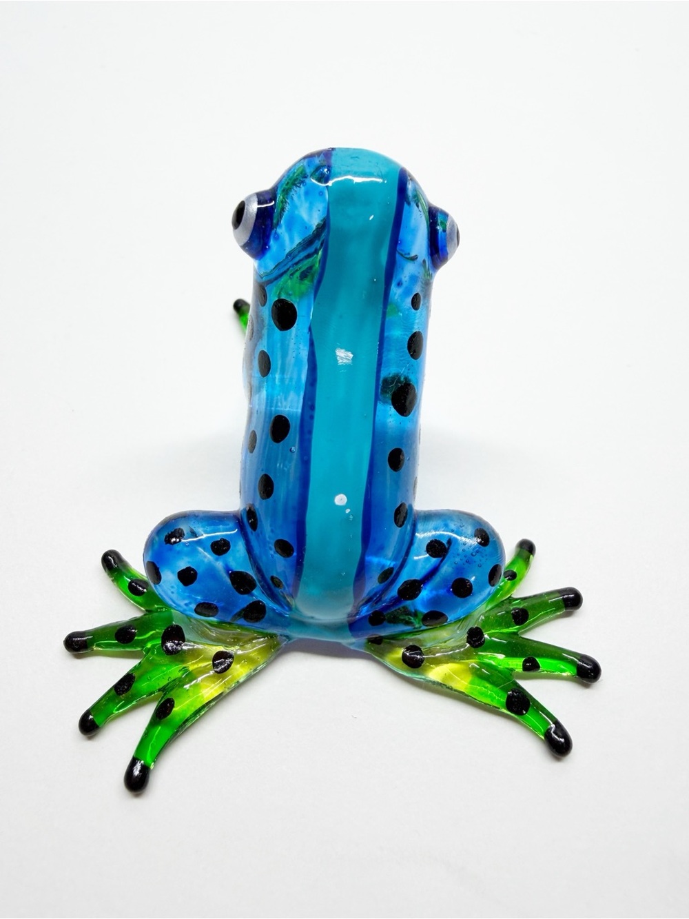 Art Glass Hand Painted Colorful Dart Frog Figurines - Picture 9 of 10